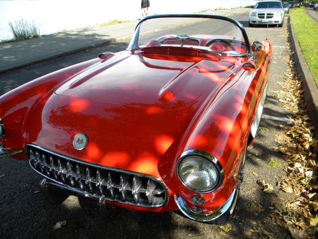 1957 Competition yellow Chevrolet Corvette Convertible