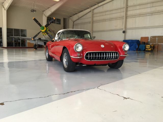 1957 Red Chevrolet Corvette Convertible