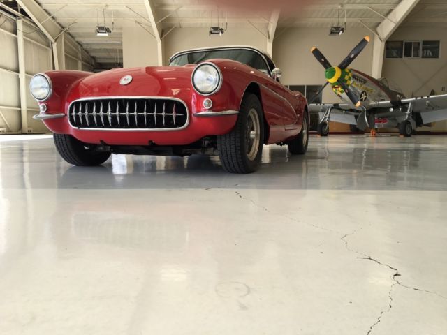 1957 Red Chevrolet Corvette Convertible