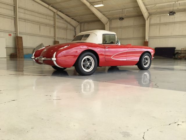 1957 Red Chevrolet Corvette Convertible