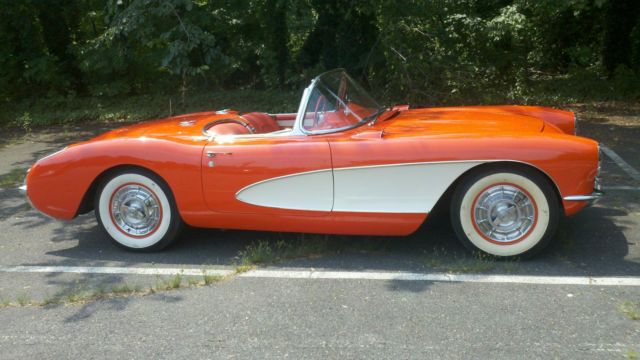 1956 Venetian red with white coves Chevrolet Corvette Convertible