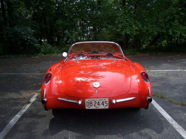 1956 Venetian red with white coves Chevrolet Corvette Convertible