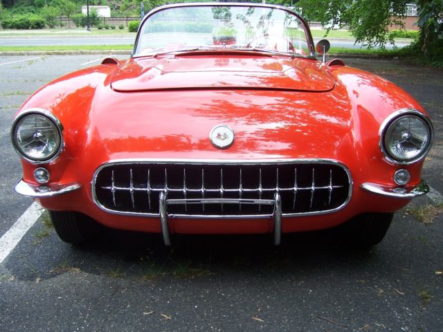1956 Venetian red with white coves Chevrolet Corvette Convertible
