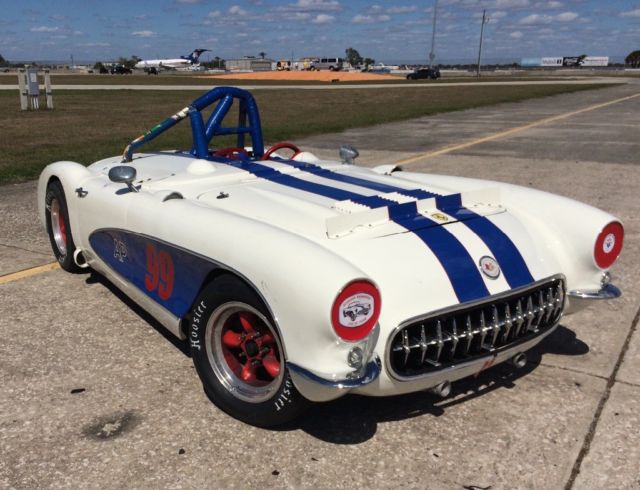 1957 White Chevrolet Corvette Convertible