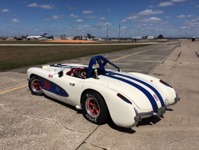 1957 White Chevrolet Corvette Convertible
