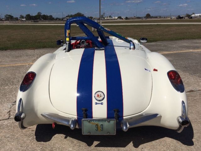 1957 White Chevrolet Corvette Convertible