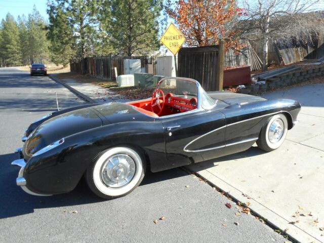 1957 Black Chevrolet Corvette Convertible