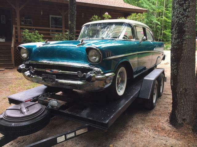 1957 Blue Chevrolet Bel Air/150/210 Sedan