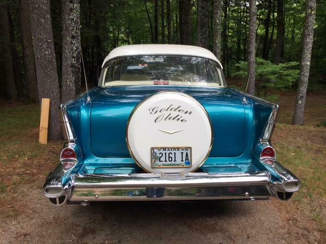 1957 Blue Chevrolet Bel Air/150/210 Sedan