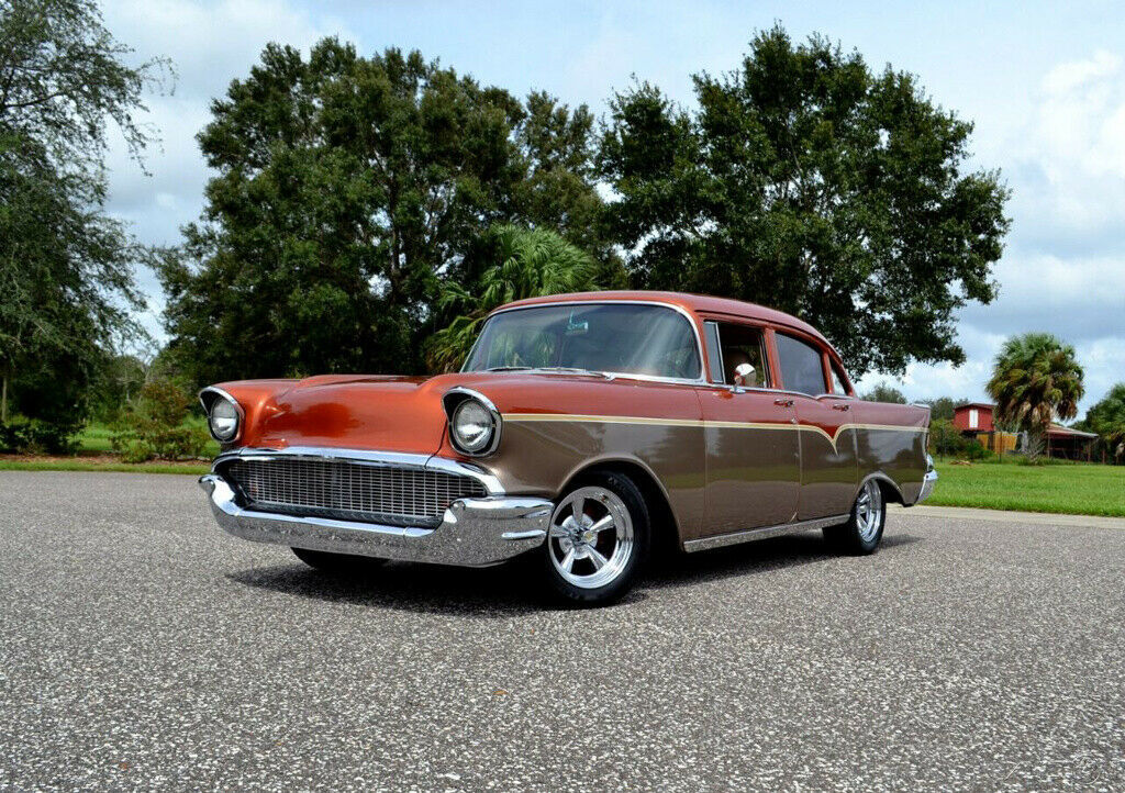 1957 Orange Chevrolet 210