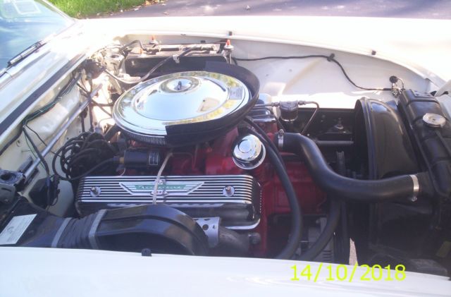 1957 White Ford Thunderbird Convertible