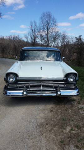 1957 White &- Charcoal Metallic Ford Fairlane 2 Door