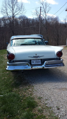 1957 White &- Charcoal Metallic Ford Fairlane 2 Door