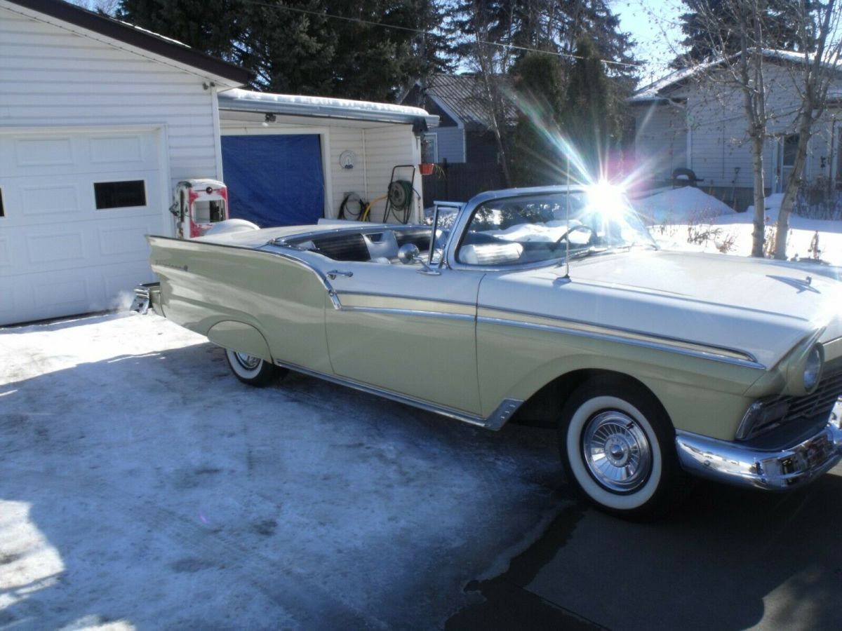 1957 Yellow Ford Fairlane Retractable convertible