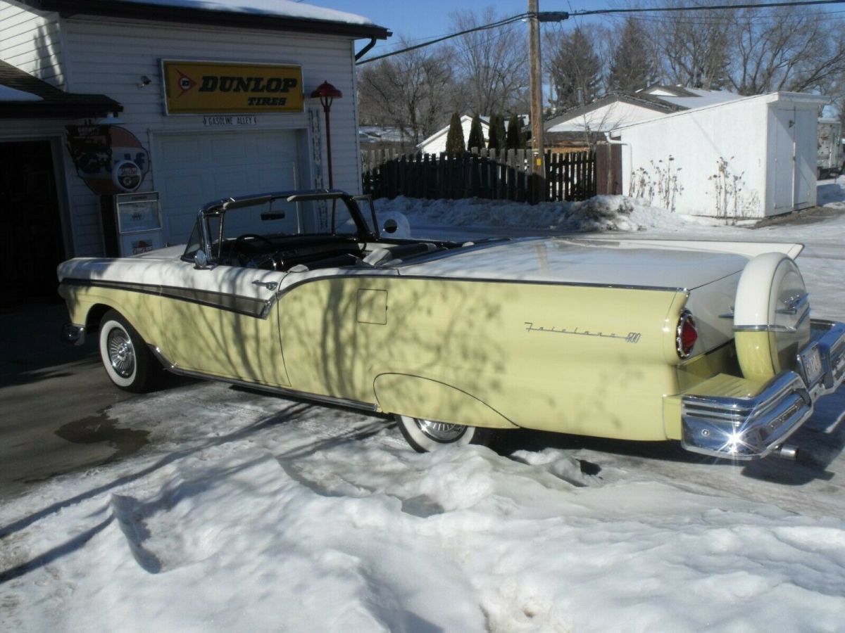 1957 Yellow Ford Fairlane Retractable convertible