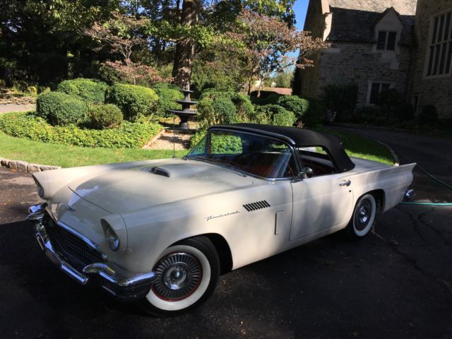 1957 white Ford Thunderbird Convertible