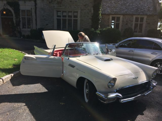 1957 white Ford Thunderbird Convertible