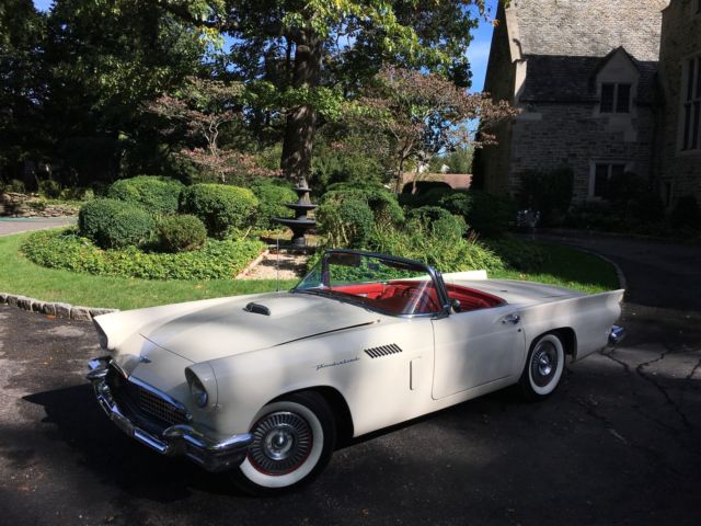 1957 white Ford Thunderbird Convertible