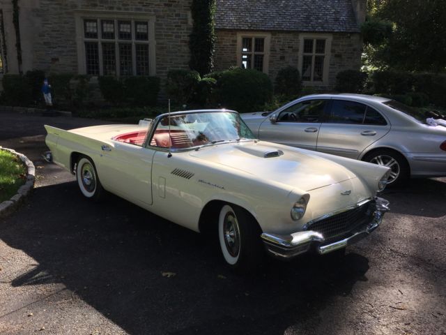 1957 white Ford Thunderbird Convertible