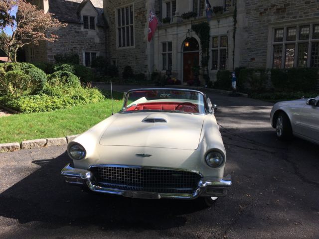 1957 white Ford Thunderbird Convertible