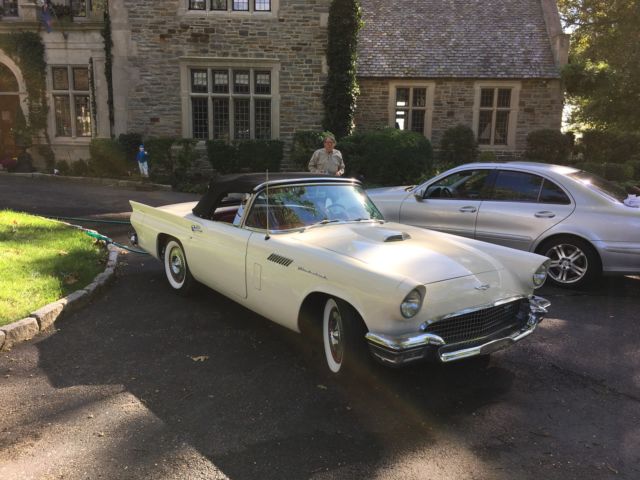 1957 white Ford Thunderbird Convertible