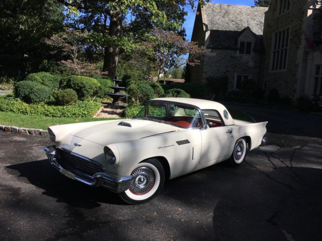 1957 white Ford Thunderbird Convertible