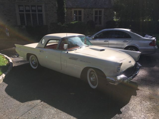 1957 white Ford Thunderbird Convertible