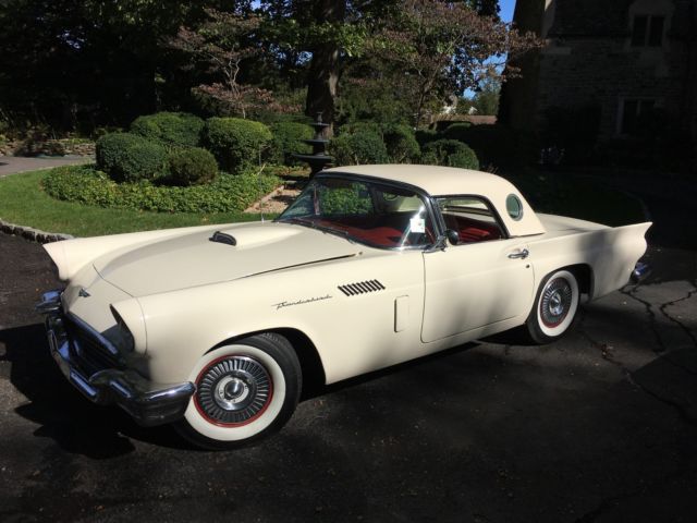 1957 white Ford Thunderbird Convertible