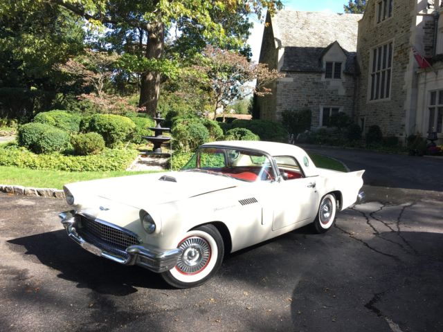 1957 white Ford Thunderbird Convertible