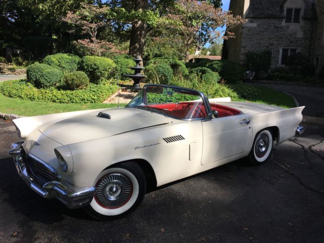 1957 white Ford Thunderbird Convertible