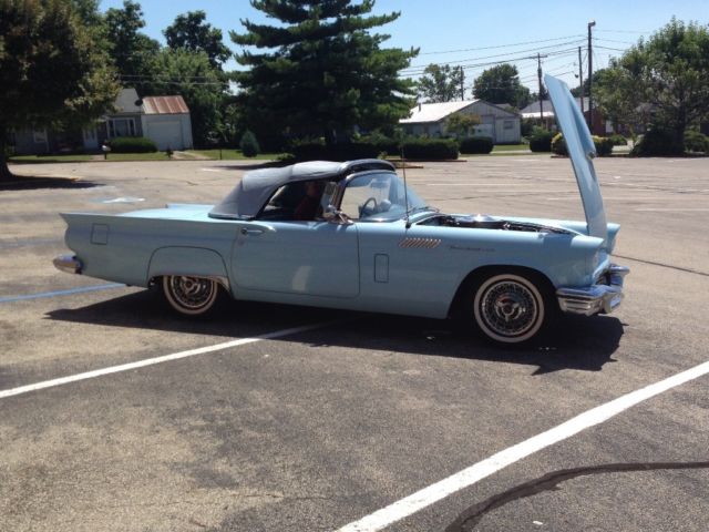 1957 Blue Ford Thunderbird Convertible