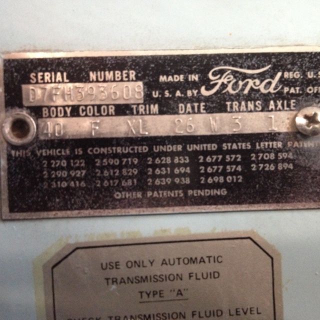 1957 Blue Ford Thunderbird Convertible