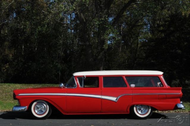1957 White Ford Fairlane Wagon
