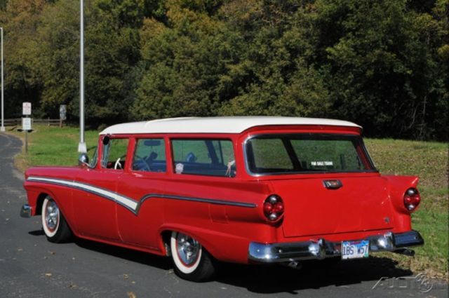 1957 White Ford Fairlane Wagon
