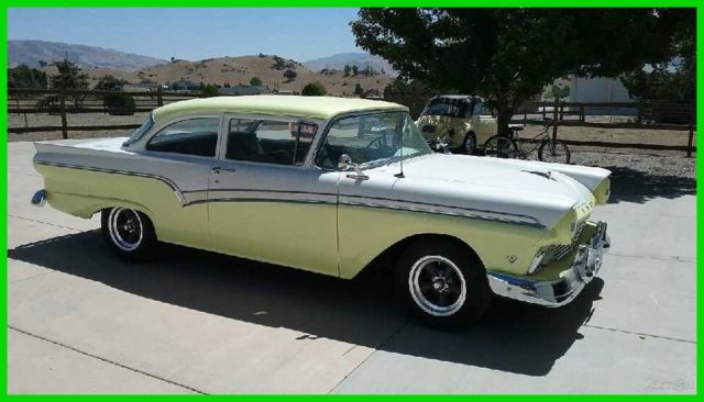 1957 White Ford Custom 300 Sedan