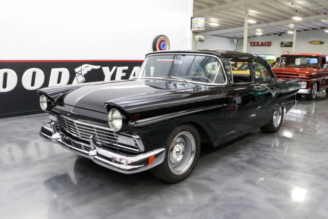 1957 Black Ford Custom Sedan