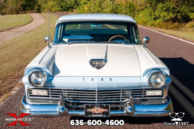 1957 Colonial White over Starmist Blue Ford Ranchero Standard Cab Pickup