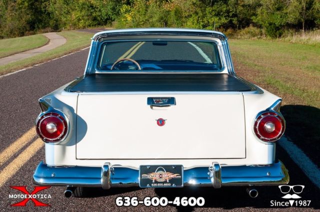 1957 Colonial White over Starmist Blue Ford Ranchero Standard Cab Pickup
