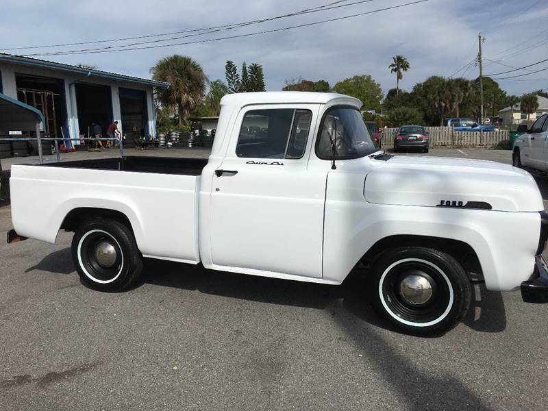 1957 White Ford F-100 Pickup Truck
