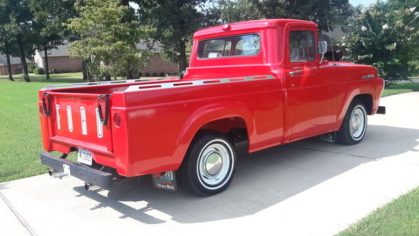 1957 Red Ford F-100 Standard Cab Pickup