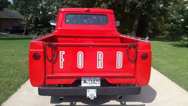 1957 Red Ford F-100 Standard Cab Pickup