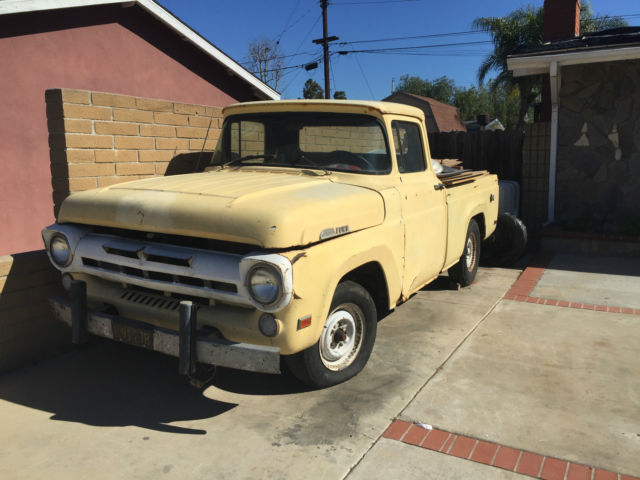 1957 Yellow Ford F-100