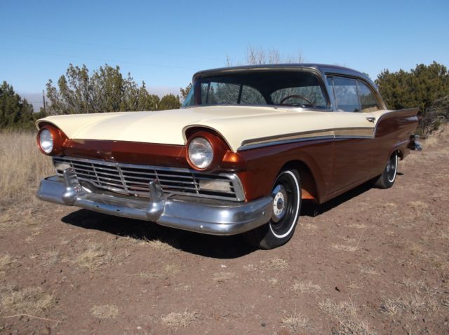 1957 Sunburst Orange & Cream Ford Fairlane Coupe