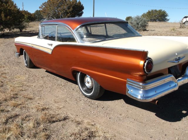 1957 Sunburst Orange & Cream Ford Fairlane Coupe