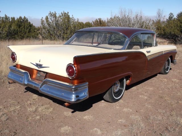 1957 Sunburst Orange & Cream Ford Fairlane Coupe