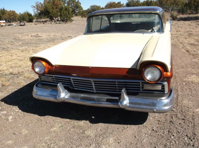 1957 Sunburst Orange & Cream Ford Fairlane Coupe