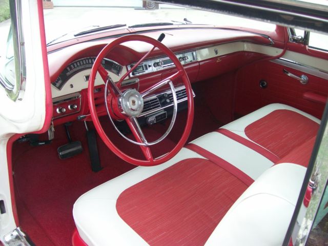 1957 Red Ford fairlane 500 Coupe