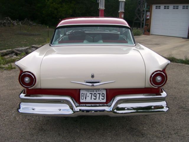 1957 Red Ford fairlane 500 Coupe