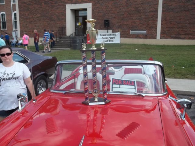 1957 Red Ford Fairlane Convertible