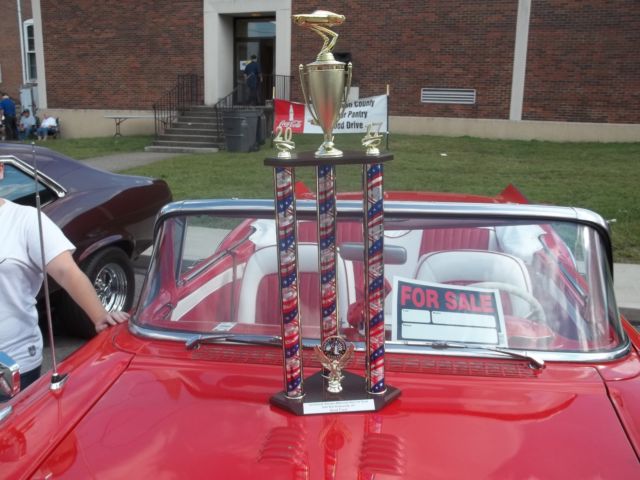 1957 Red Ford Fairlane Convertible